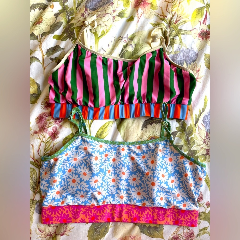 Two Lime Ricki bathing suit tops